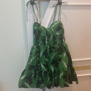 Staud floral mini dress. Size large